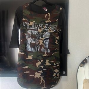 Ninja Green and Black Long Sleeve Tee